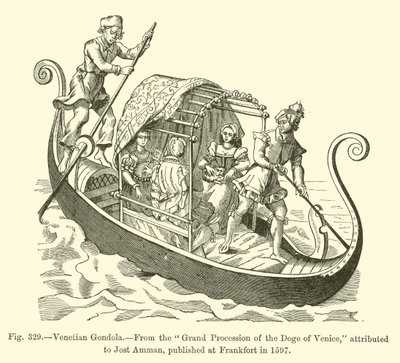 Venetian Gondola by French School
